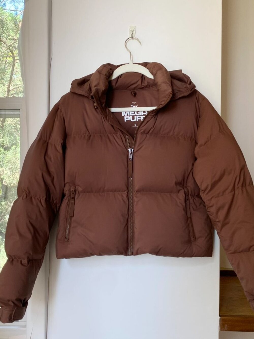 Aritzia TNA The Mega Puff Short Super Puff Jacket Brown Small
